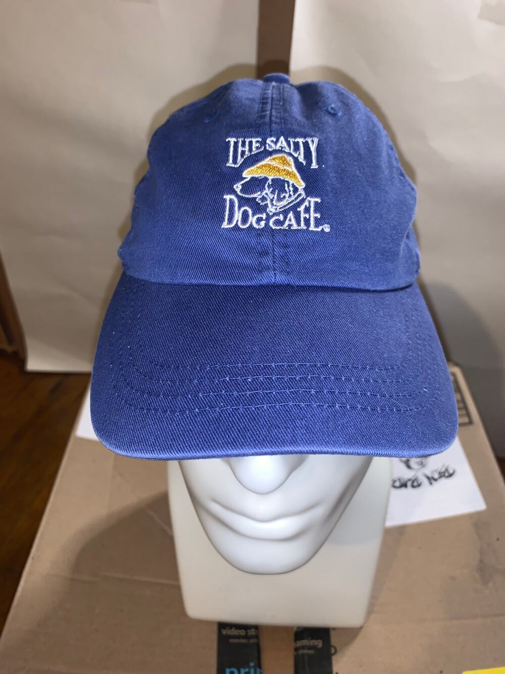The Salty Dog Cafe Hat Ahead Extreme Blue Embroidered Strapback Dad Cap